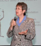 Dr. Friend gives her presentation during the Spring 2005 ADA Symposium.