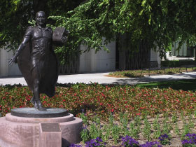 Statue of Saint Ignatius of Loyola.