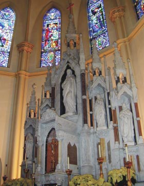 The alter in Saint John&rsquo;s Church on the campus of Creighton University.