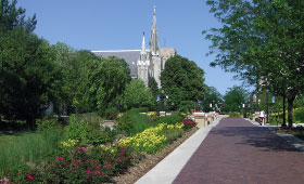 A view of the Creighton University campus.